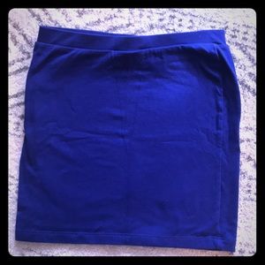 Small royal blue mini skirt